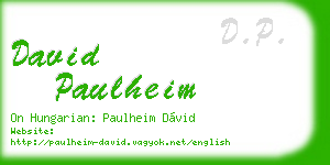 david paulheim business card